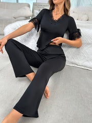 Ksvry Women's Lace Trim Nightwear With Sophisticated Comfort