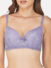 Ksvry Women's Basic Lace Wired Pushup Bra
