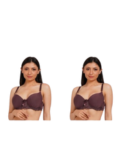Ksvry Combo Pack of Two Women's Lace B Cup Bra