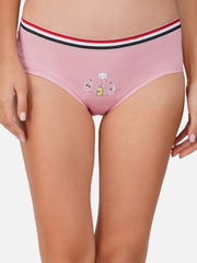 Ksvry Women's Cotton Slim Fit stripe Elastic Candy Hipster Brief