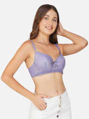 Ksvry Women's Basic Lace Wired Pushup Bra