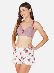 Ksvry Women's Thin D Cup Push Up Wireless Bra