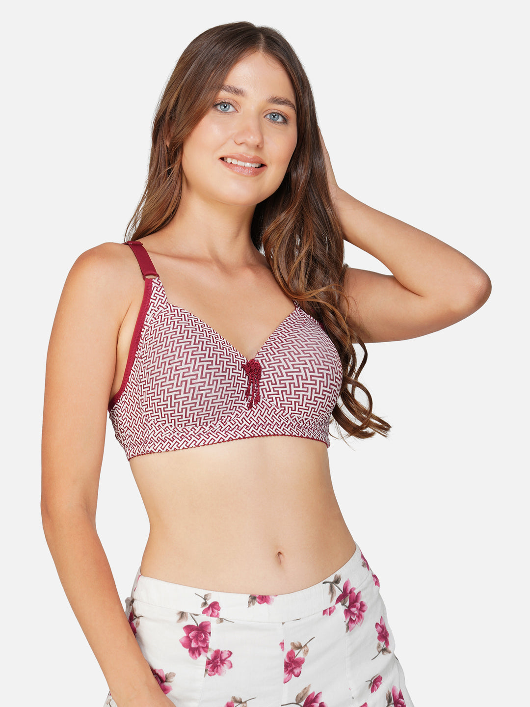 Ksvry Women's Thin D Cup Push Up Wireless Bra