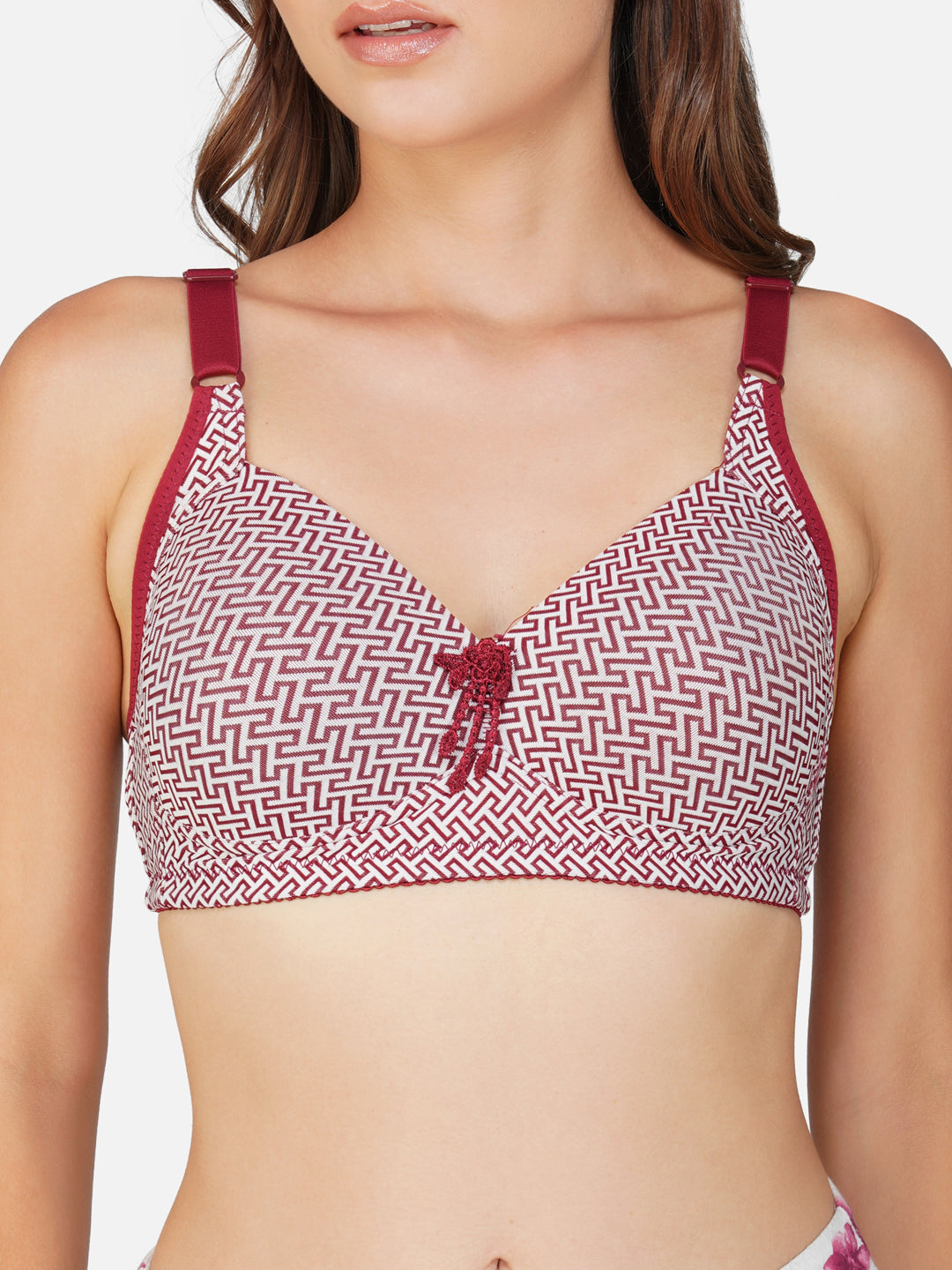 Ksvry Women's Thin D Cup Push Up Wireless Bra