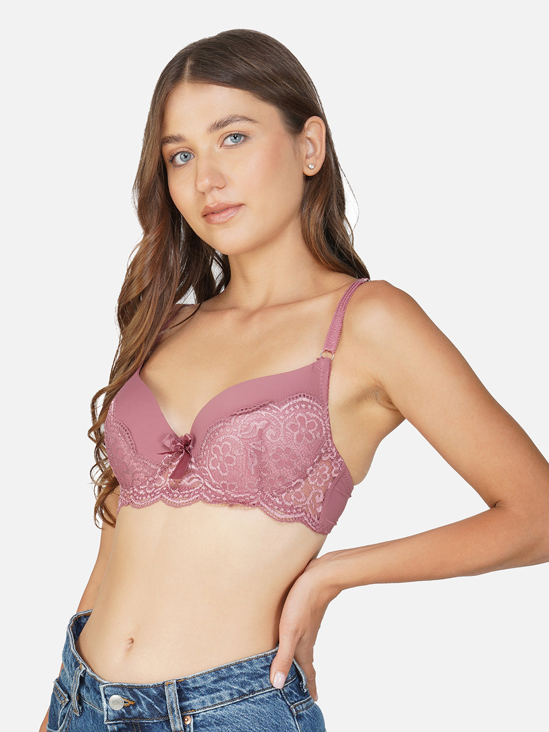 Ksvry Women's Lace Detailing Pushup Bra