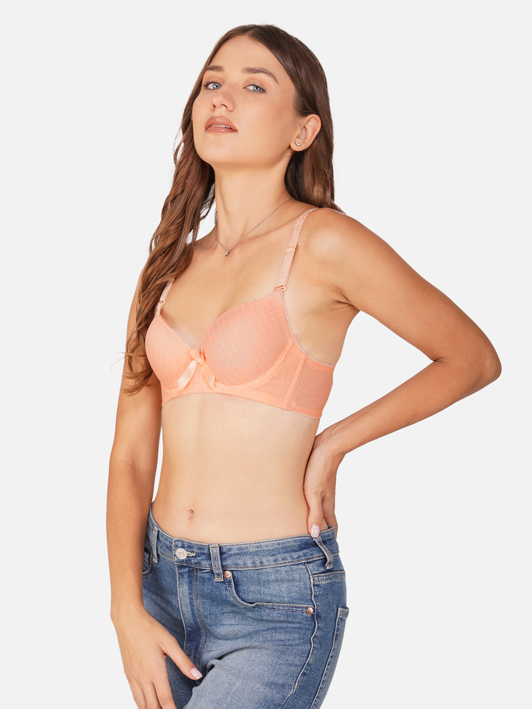 Ksvry Women Elegant Seamless Glossy Gathering Bra