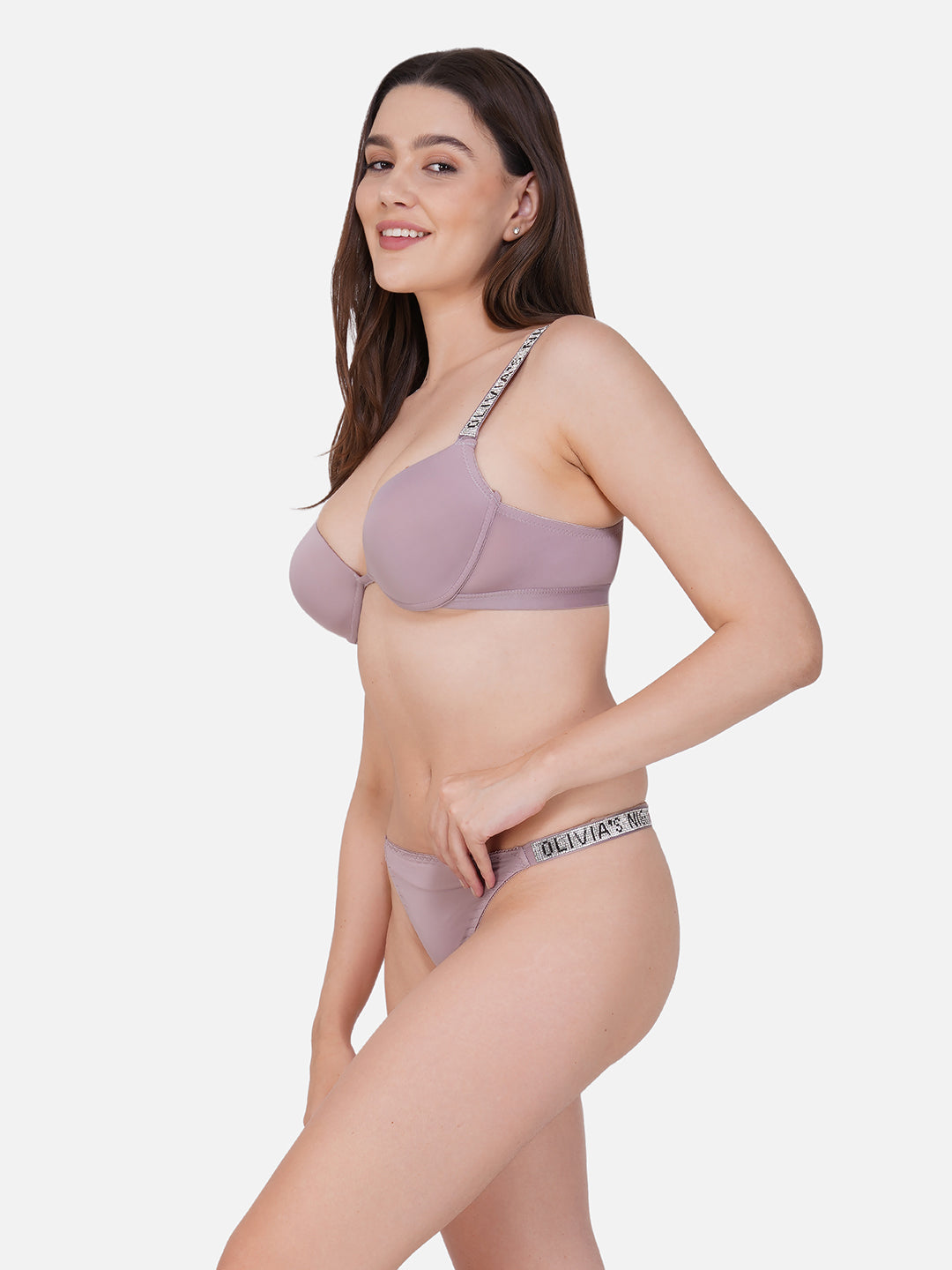 Ksvry Women's Lingerie Set of Floral Lace Padded Bras