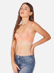 Ksvry Women Elegant Seamless Glossy Gathering Bra