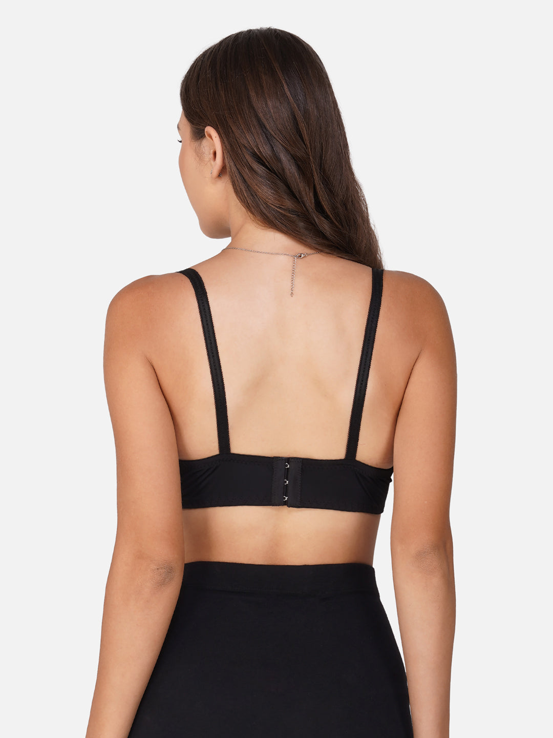 Ksvry Women's Plain With Lace B Cup Bra