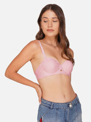 Ksvry Women's Plain With Lace B & D Cup Bra