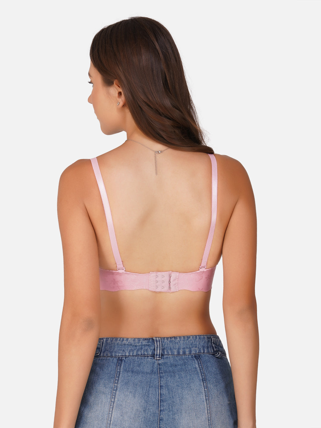 Ksvry Women's Plain With Lace B & D Cup Bra