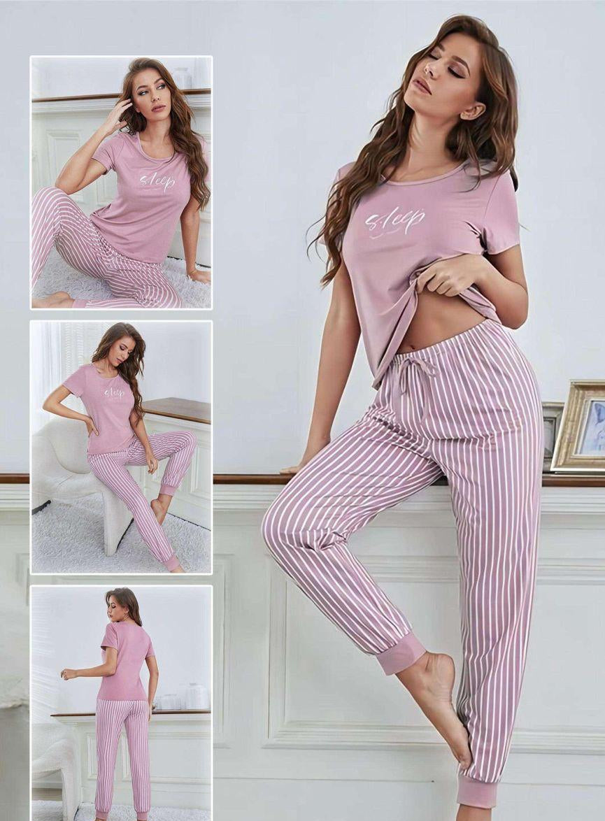Ksvry Women's Striped Nightwear Set Relax in Style and Comfort