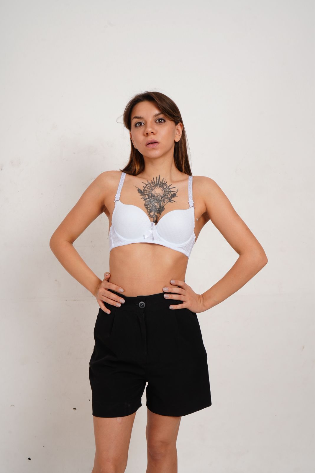 Ksvry Women Elegant Seamless Glossy Gathering Bra