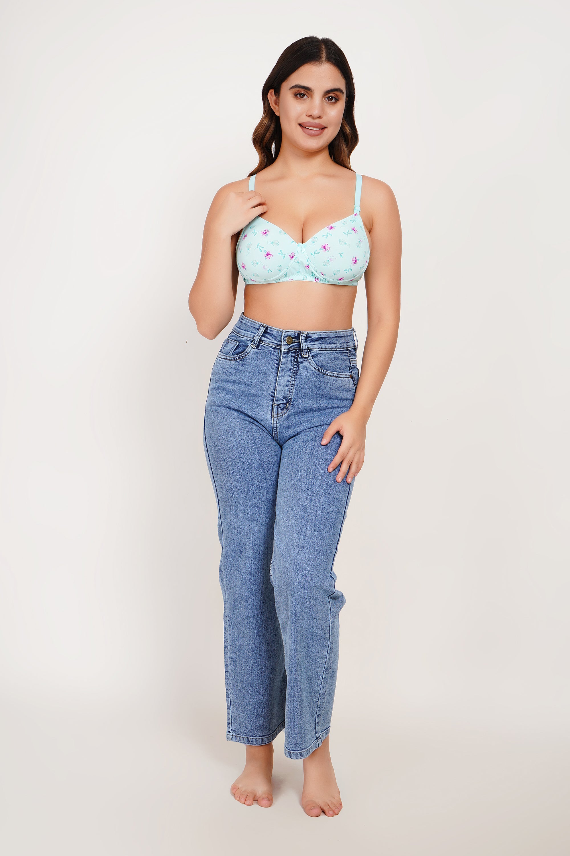 Ksvry Women’s Padded Floral Printed Bra – Stylish| Soft | Comfortable