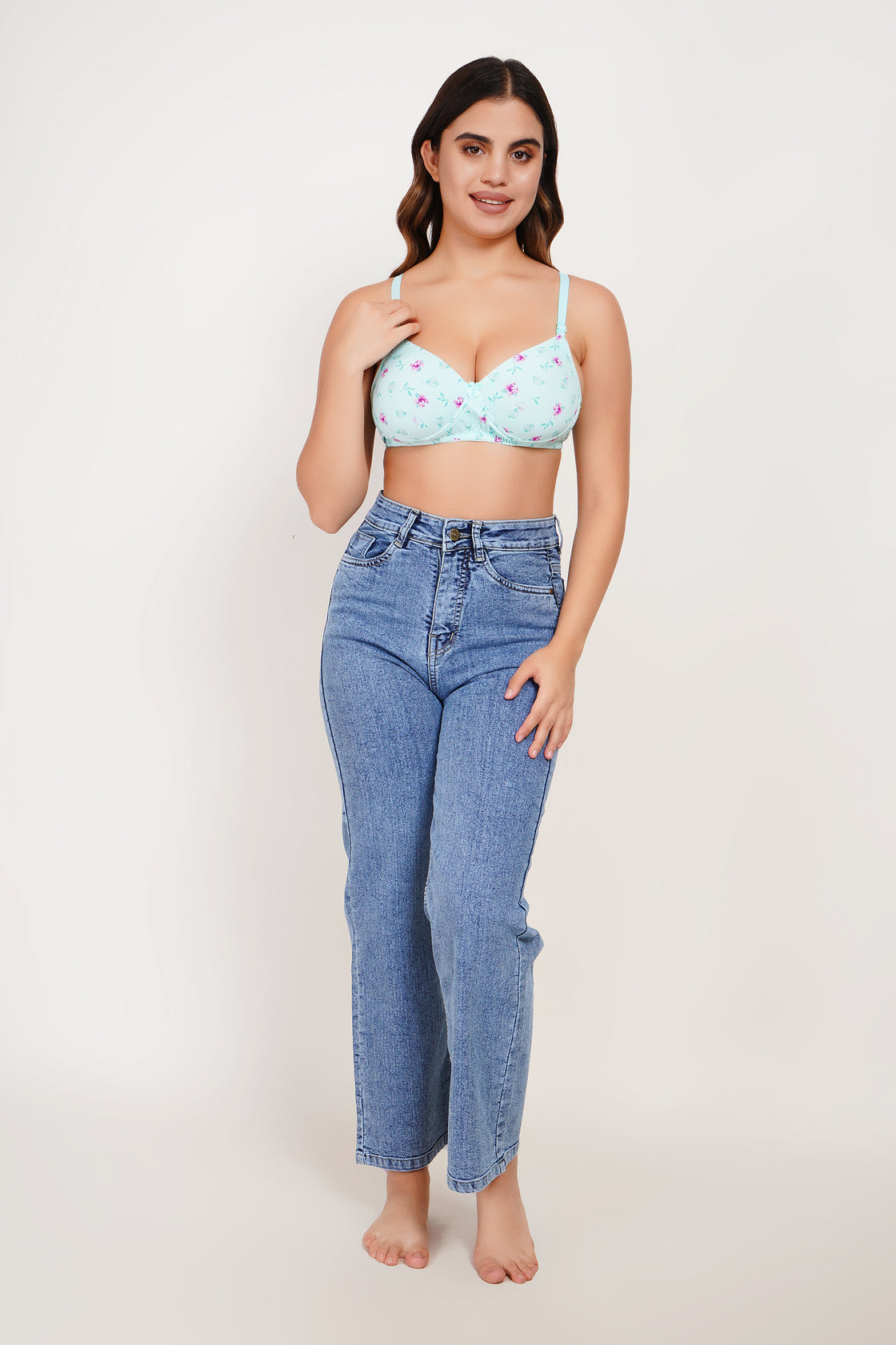 Ksvry Women’s Padded Floral Printed Bra – Stylish| Soft | Comfortable