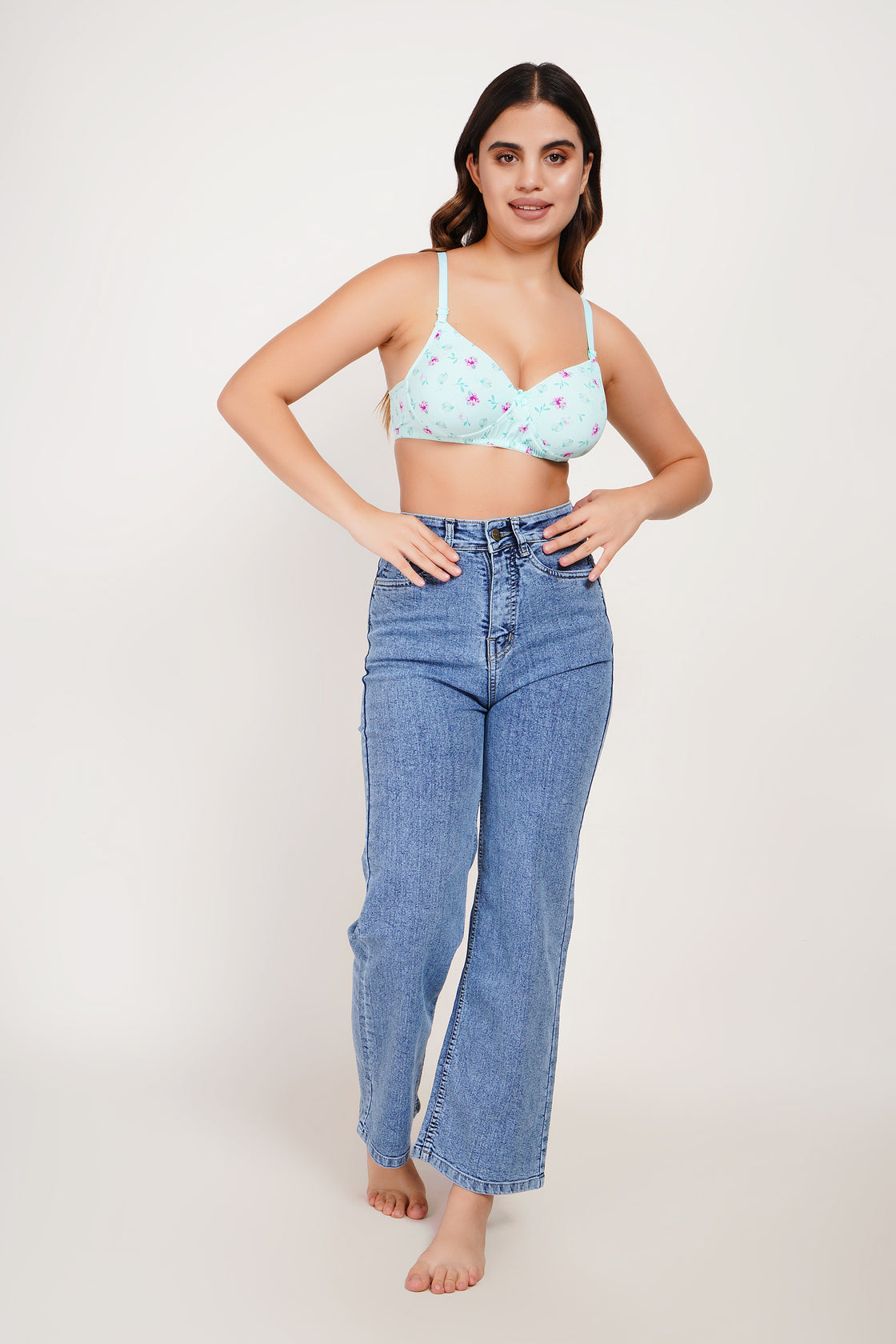 Ksvry Women’s Padded Floral Printed Bra – Stylish| Soft | Comfortable