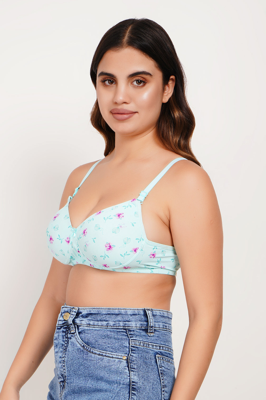 Ksvry Women’s Padded Floral Printed Bra – Stylish| Soft | Comfortable