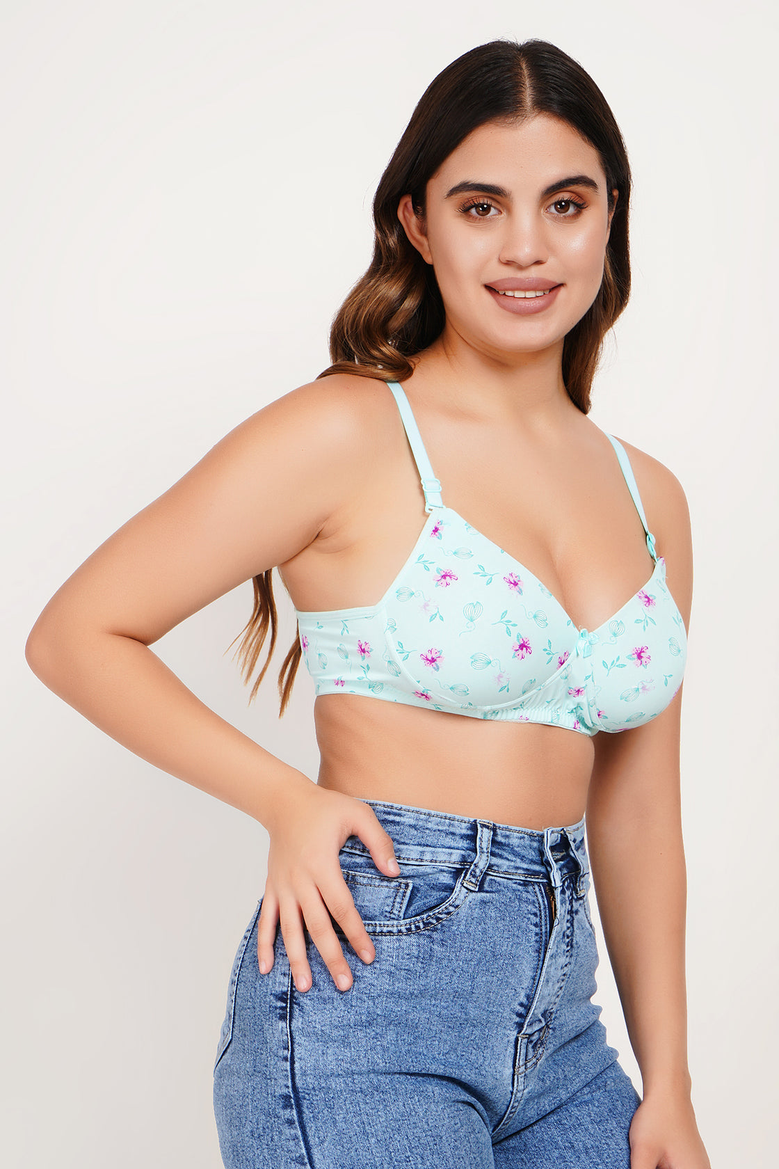 Ksvry Women’s Padded Floral Printed Bra – Stylish| Soft | Comfortable