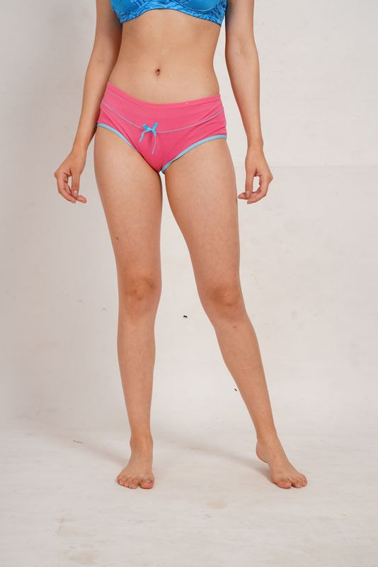 Ksvry Women's Imported Cotton Stripe Elastic Candy Hipster Brief