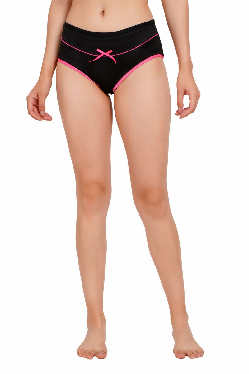 Ksvry Women's Imported Cotton Stripe Elastic Candy Hipster Brief