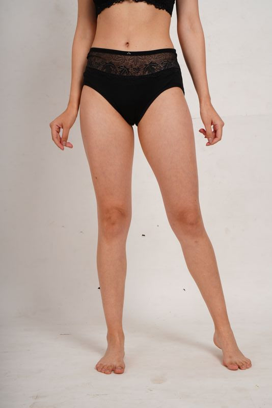 Ksvry Women's Imported Cotton Teenagers stripe Elastic Hipster Brief