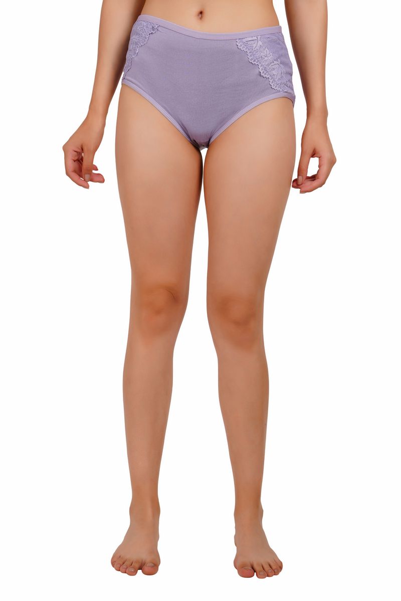 Ksvry Women's Cotton Teenagers stripe Elastic Hipster Brief