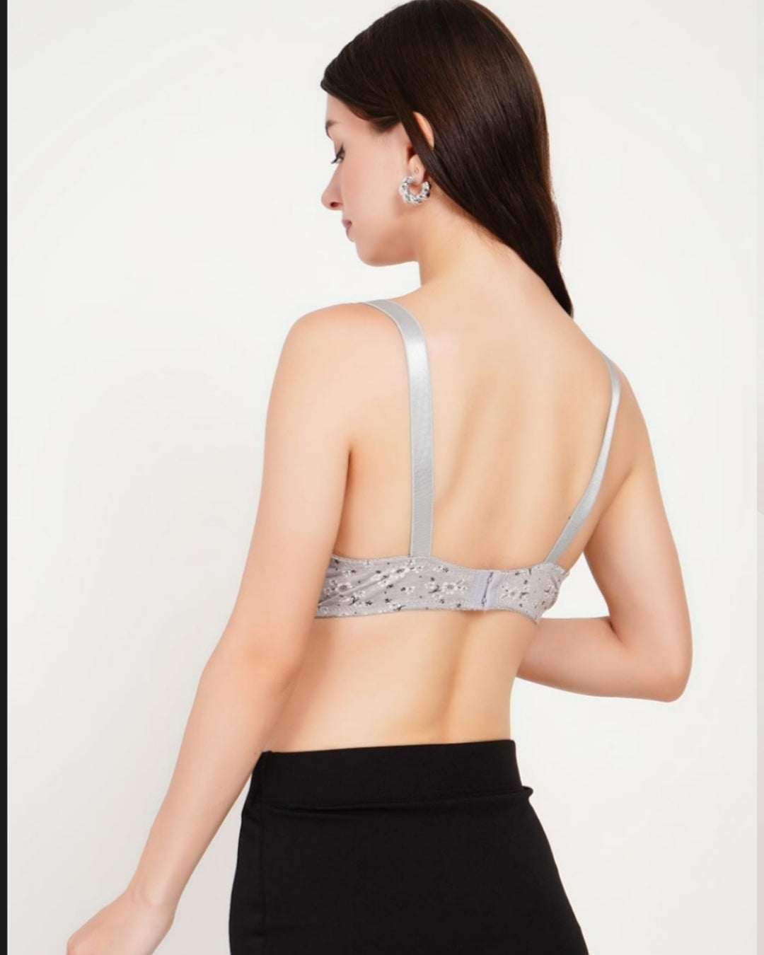 Women's Black Non Padded Everyday Cotton Bra (KSVRY)