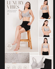 Women's Black Non Padded Everyday Cotton Bra (KSVRY)