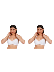 Ksvry Combo Pack of Two Women's Foreign Trade Lace Embroidery Large Size Bra