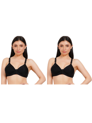 Ksvry Combo Pack of Two Women's Padded Fashionable Comfort Bra
