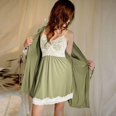 Ksvry Women's Lace Trim Baby Doll Nightwear