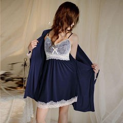 Ksvry Women's Lace Trim Baby Doll Nightwear